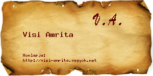 Visi Amrita névjegykártya